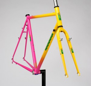 pink and yellow bike